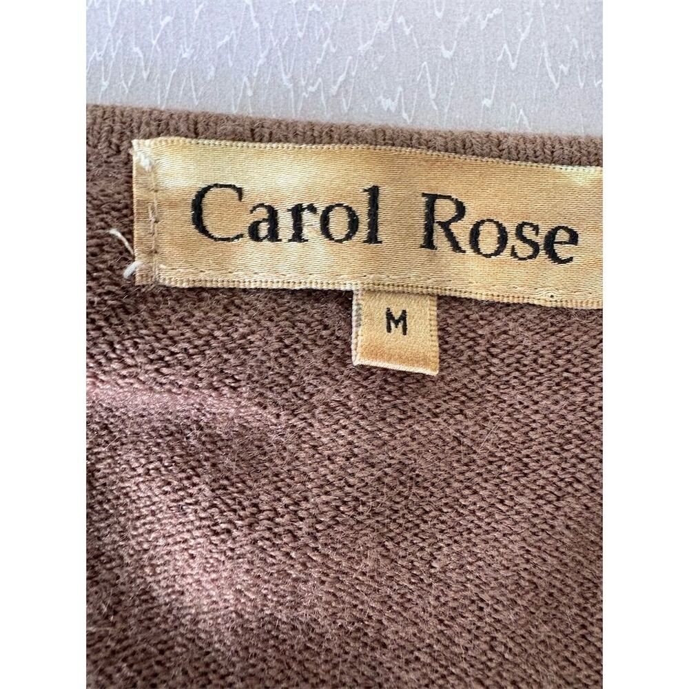 Carol Rose Women's Brown Belted Cardigan Sweater Size‎ M Long Sleeve Casual - Picture 4 of 5